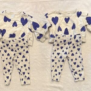 Carter's Twin Blue Heart Matching Sets